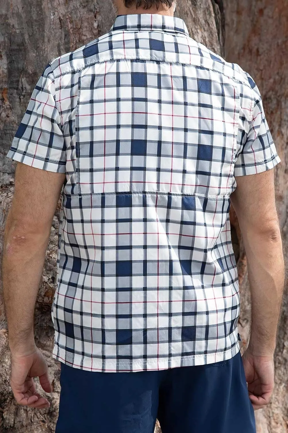 Men's Performance Short Sleeve Button Up Quick Dry Shirt 50  UPF Fishing Shirt