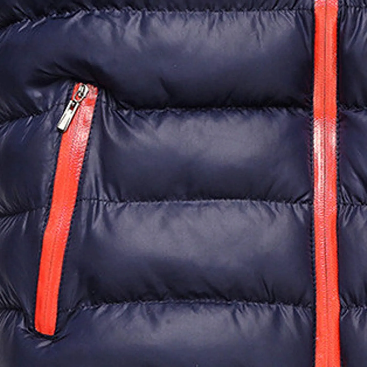 Mens Puffer Jacket No Hood Winter Casual Thermal Quilted Outerwear Coat Lightweight Solid Color Down Jacket