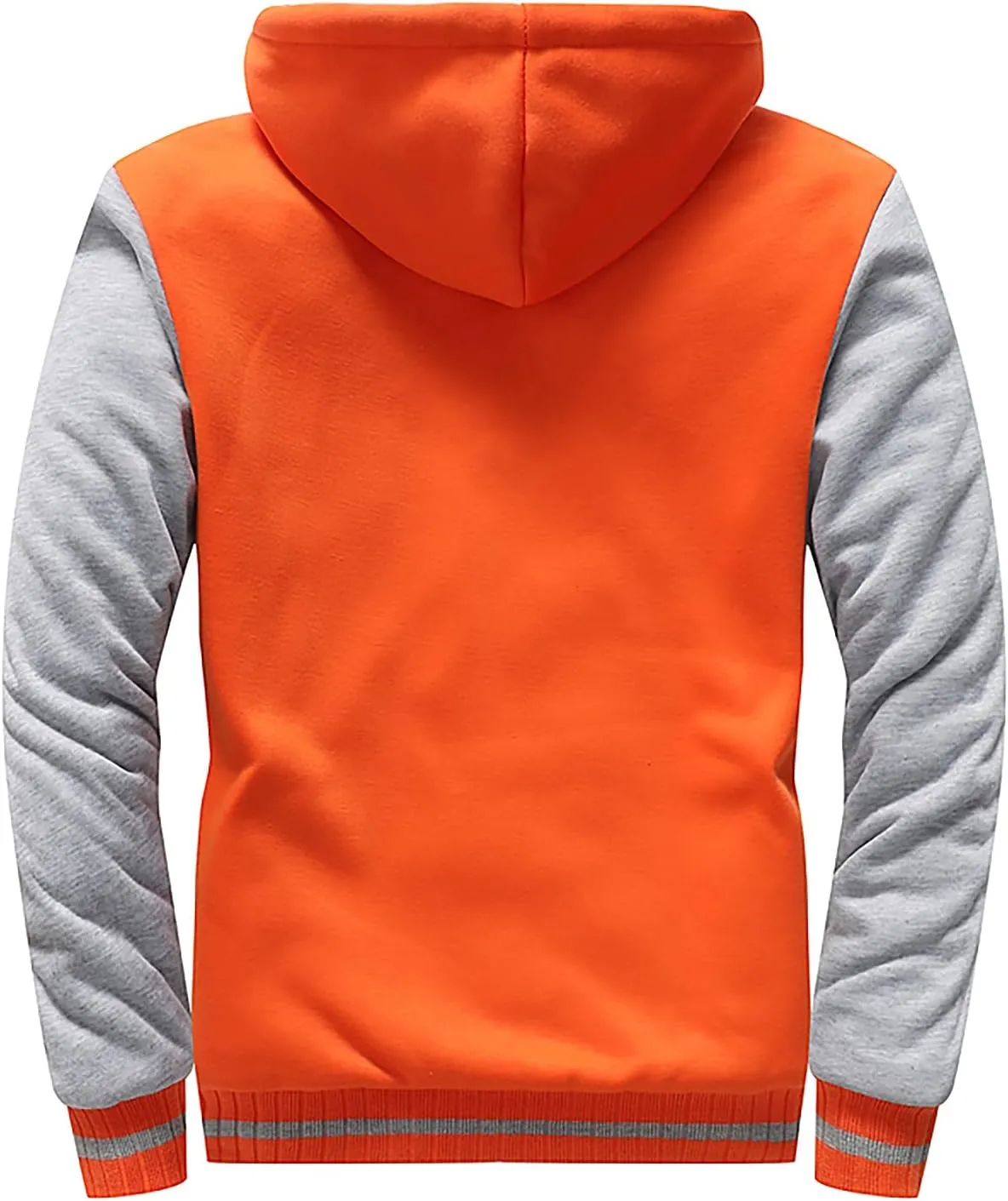 Mens Sherpa Hoodie Big And Tall Zip Up Jacket Heavyweight Fleece Lined Hooded Sweatshirt Warm Thick Winter Coat
