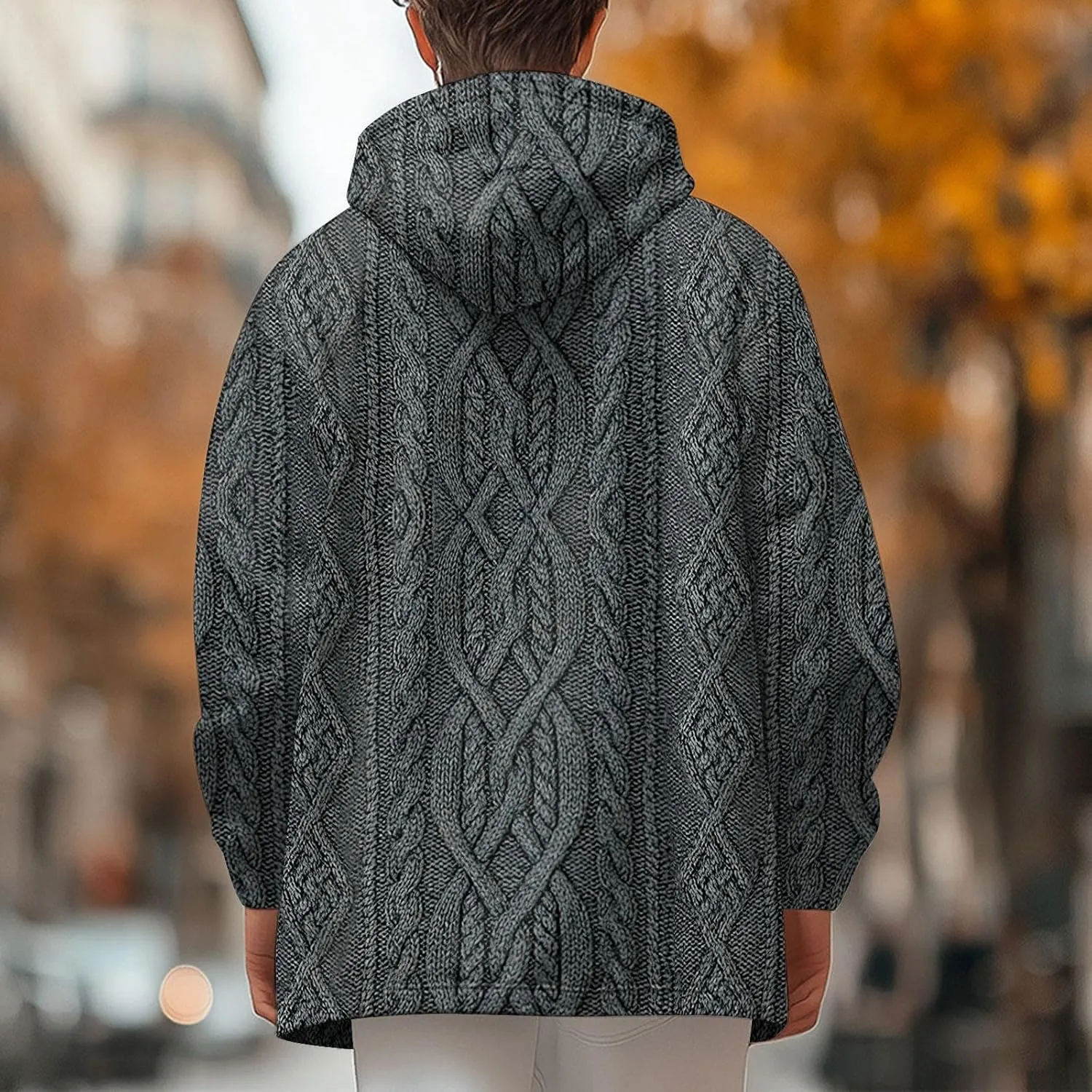 Mens Sherpa Hoodie Full-Zip Heavyweight Casual Hooded Warm Thick Thermal Hoodies