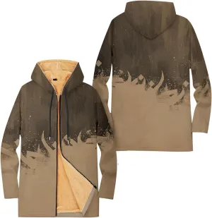 Mens Sherpa Hoodie Full-Zip Warm Heavyweight Hooded Thermal Fleece Thick Sweatshirt