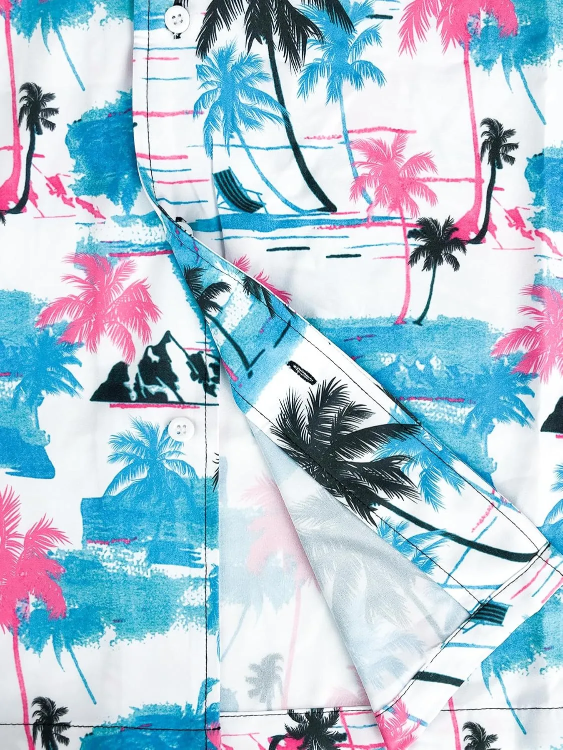 Men's Short Sleeve Hawaiian Shirt Quick Dry Loose Fit, Floral Print Tropical Cruise Beach Button Down Graffiti Aloha