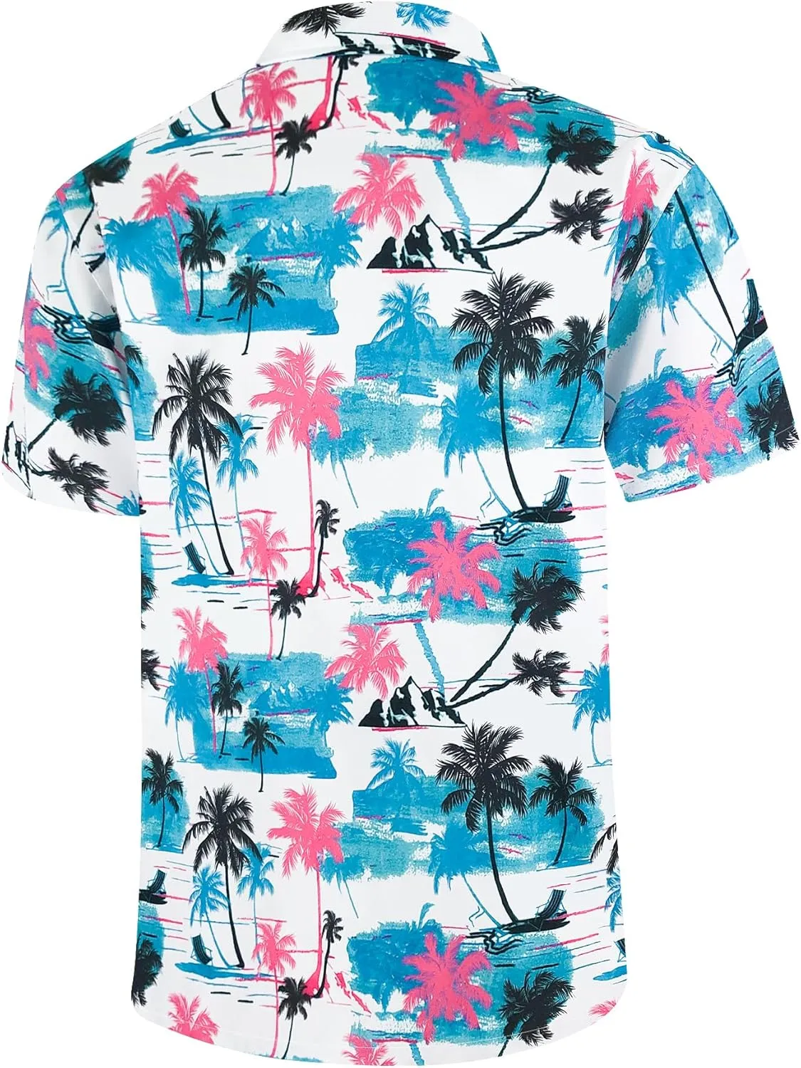Men's Short Sleeve Hawaiian Shirt Quick Dry Loose Fit, Floral Print Tropical Cruise Beach Button Down Graffiti Aloha