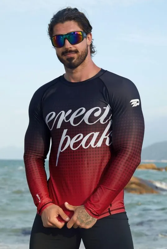Men's UPF 50  Long Sleeve Rashguard Shirt Sun Protection Beach Swim Shirt Quick Dry Surfing Shirt