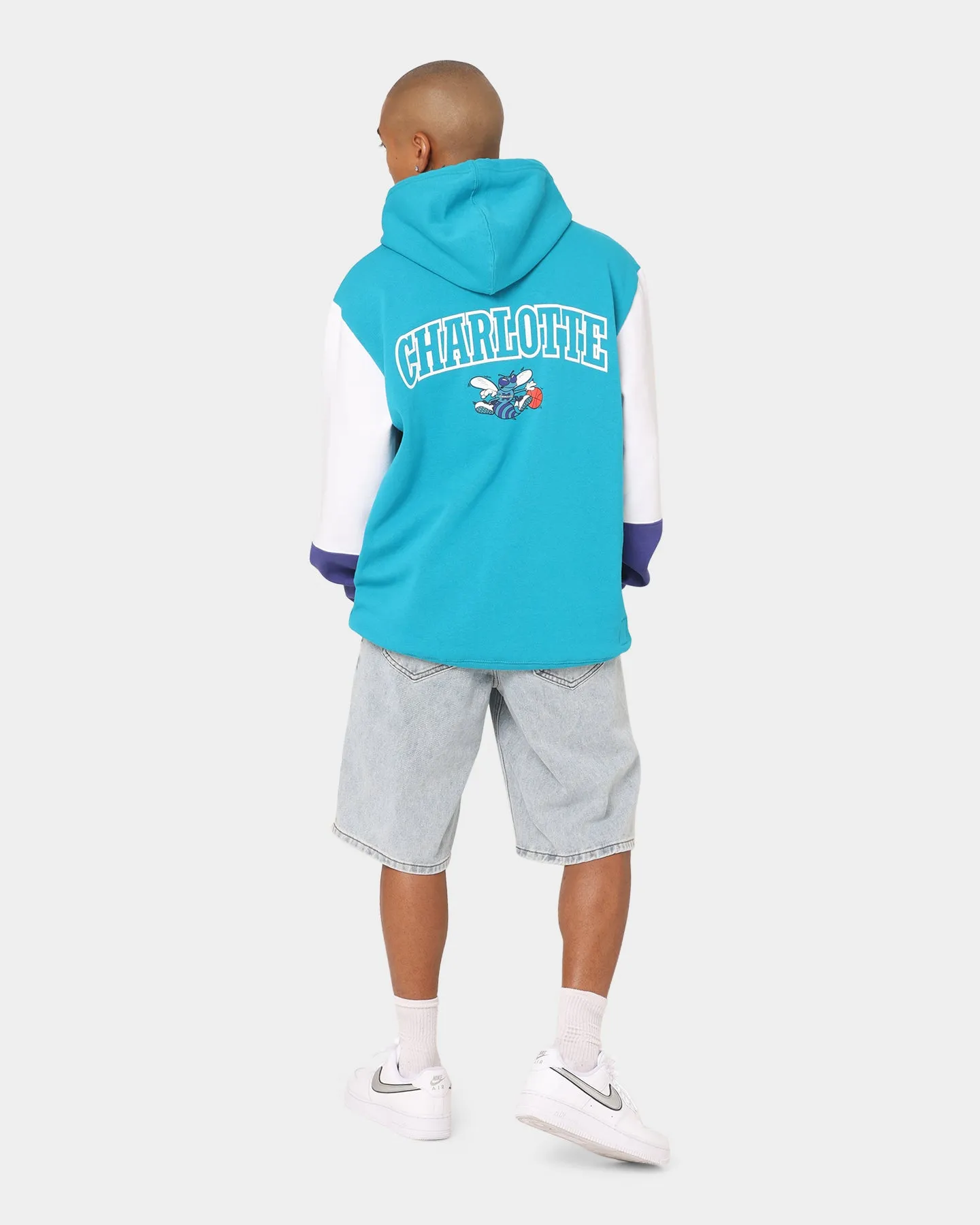 Mitchell & Ness Charlotte Hornets Fusion Fleece 2.0 Hoodie Teal
