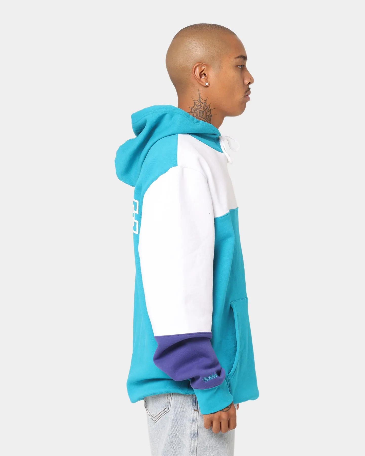 Mitchell & Ness Charlotte Hornets Fusion Fleece 2.0 Hoodie Teal