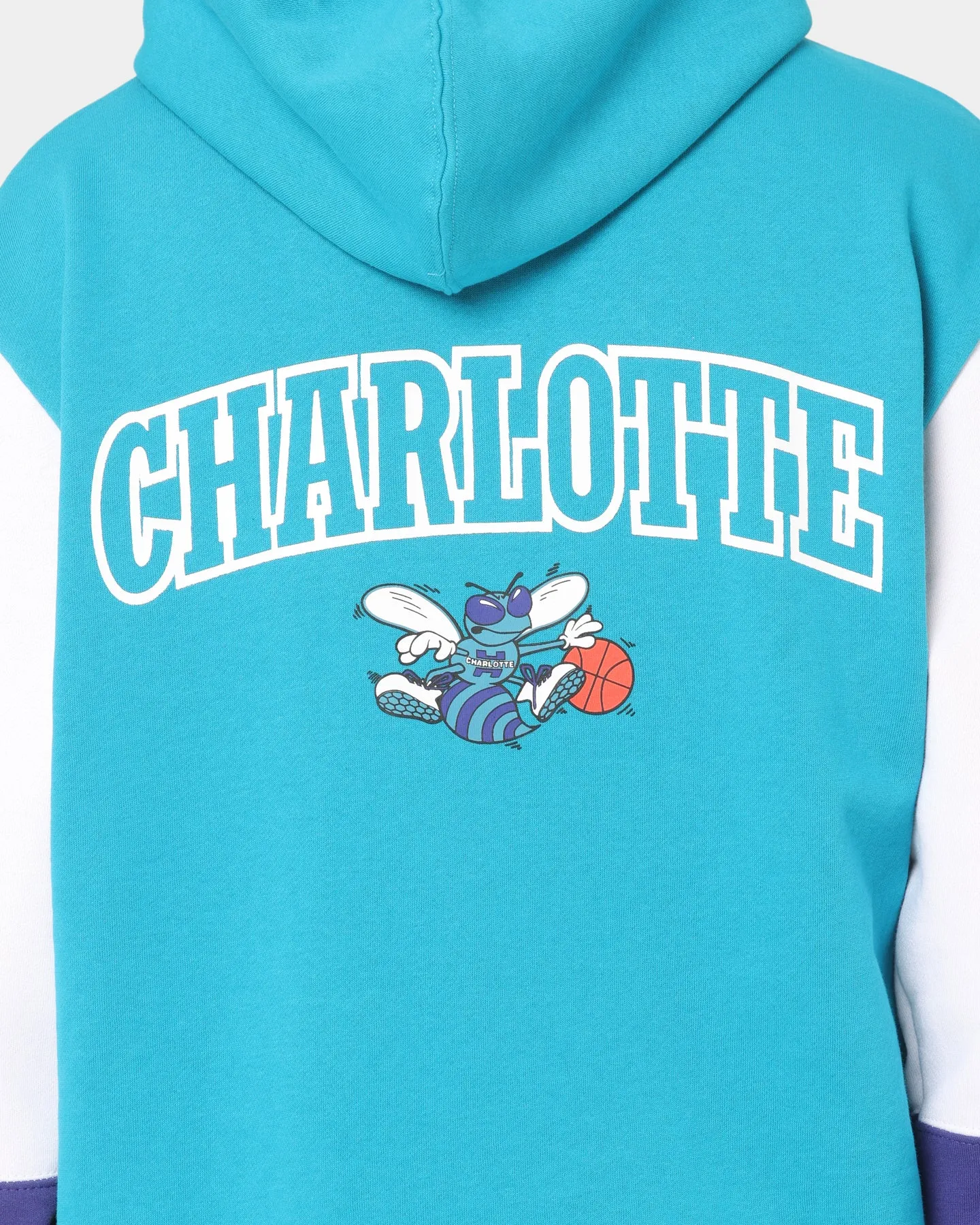 Mitchell & Ness Charlotte Hornets Fusion Fleece 2.0 Hoodie Teal
