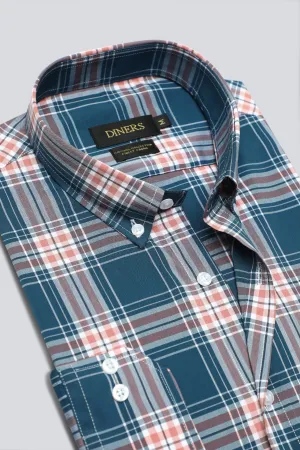 Multicolor Glen Plaid Check Casual Shirt