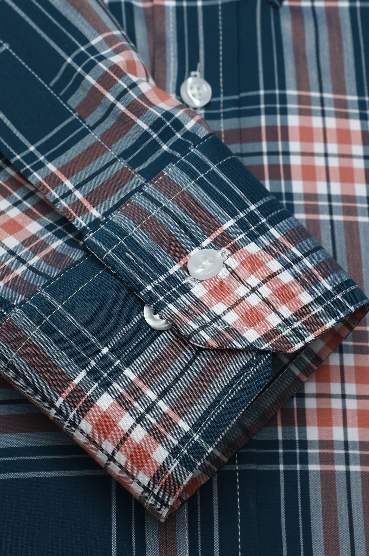 Multicolor Glen Plaid Check Casual Shirt