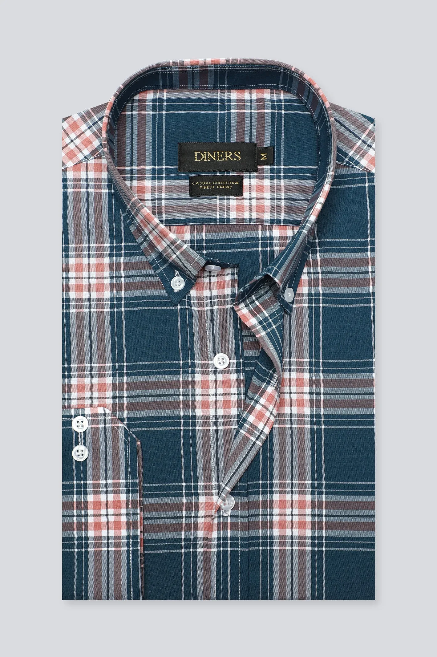 Multicolor Glen Plaid Check Casual Shirt