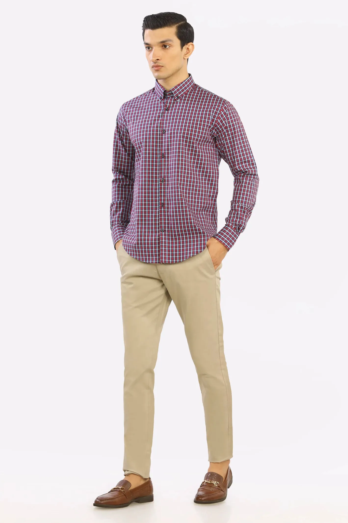 Multicolor Tartan Plaid Check Casual Shirt