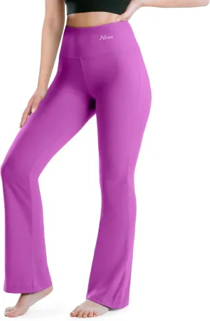 NirLUX Bootcut Yoga Pants - Soft Leggings for Women Regular & Plus Size Womens Leggings Tummy Control for Gym & Yoga