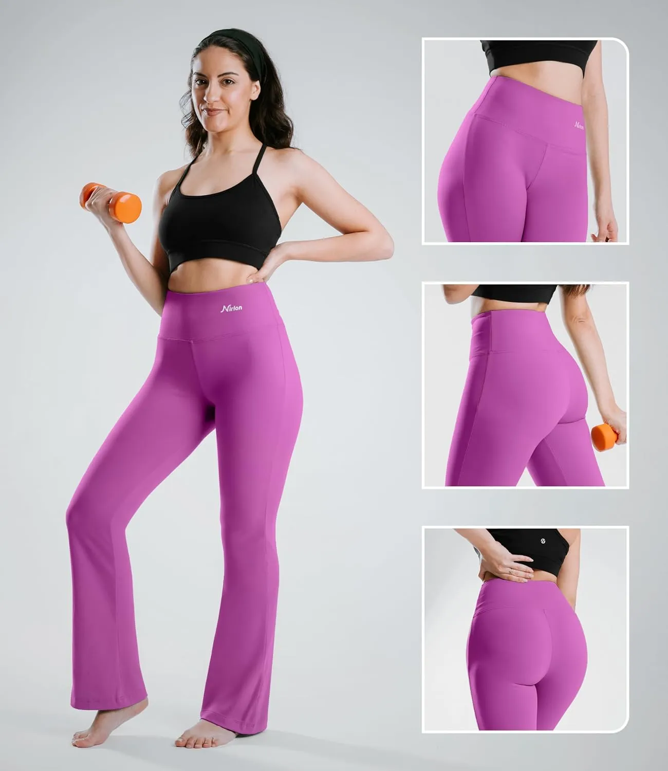 NirLUX Bootcut Yoga Pants - Soft Leggings for Women Regular & Plus Size Womens Leggings Tummy Control for Gym & Yoga
