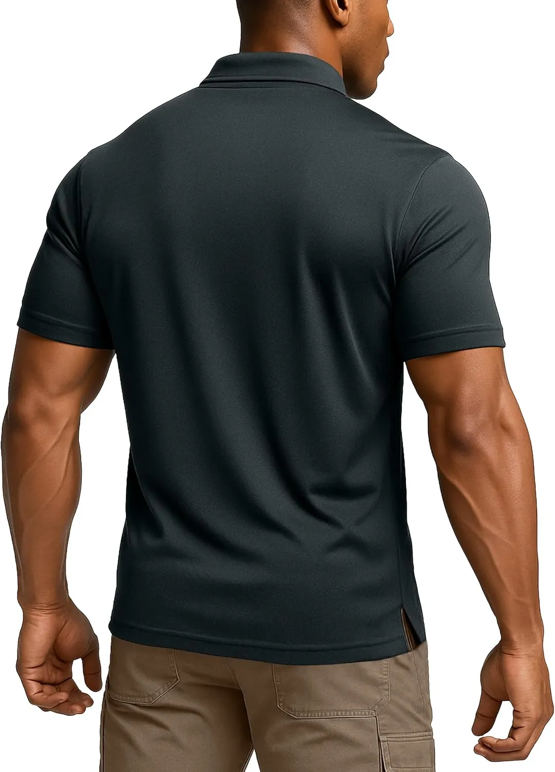 NY Threads Mens Polo Shirt Short Sleeves Quick Dry Performance Tactical Pique Jersey Golf Shirt