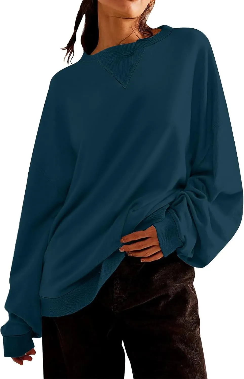 Oversized Crewneck Sweatshirt For Women Fall Fashion 2024 Casual Loose Soft Pullover Tops Long Sleeve y2k Clothes
