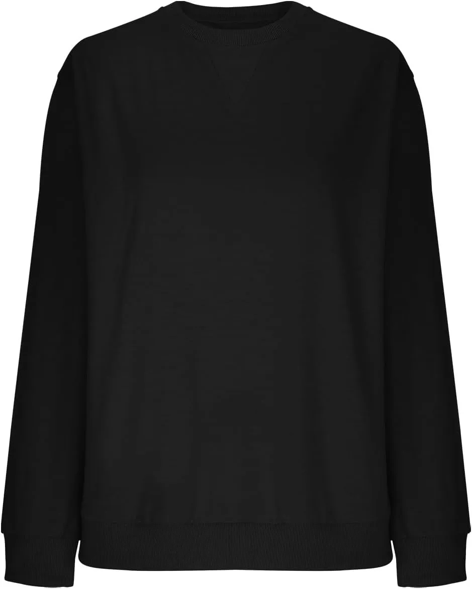 Oversized Crewneck Sweatshirt For Women Fall Fashion 2024 Casual Loose Soft Pullover Tops Long Sleeve y2k Clothes