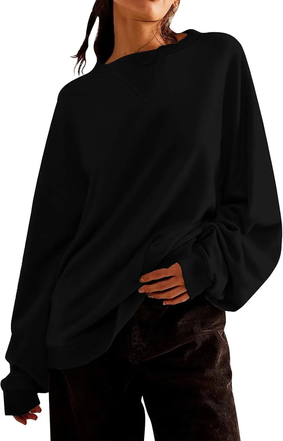 Oversized Crewneck Sweatshirt For Women Fall Fashion 2024 Casual Loose Soft Pullover Tops Long Sleeve y2k Clothes