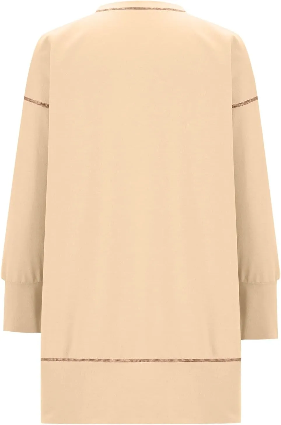 Oversized Crewneck Sweatshirt Women Loose Fit Trendy High Low Tops Casual Lightweight Stitch Hoodies Fall Clothes
