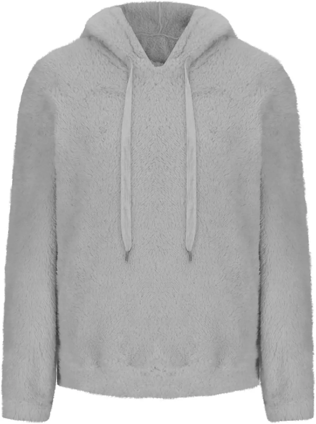 Oversized Fleece Hoodies For Women Comfy Long Sleeve Drawstring Hooded Fuzzy Sweatshirt Winter Solid Color Pullover