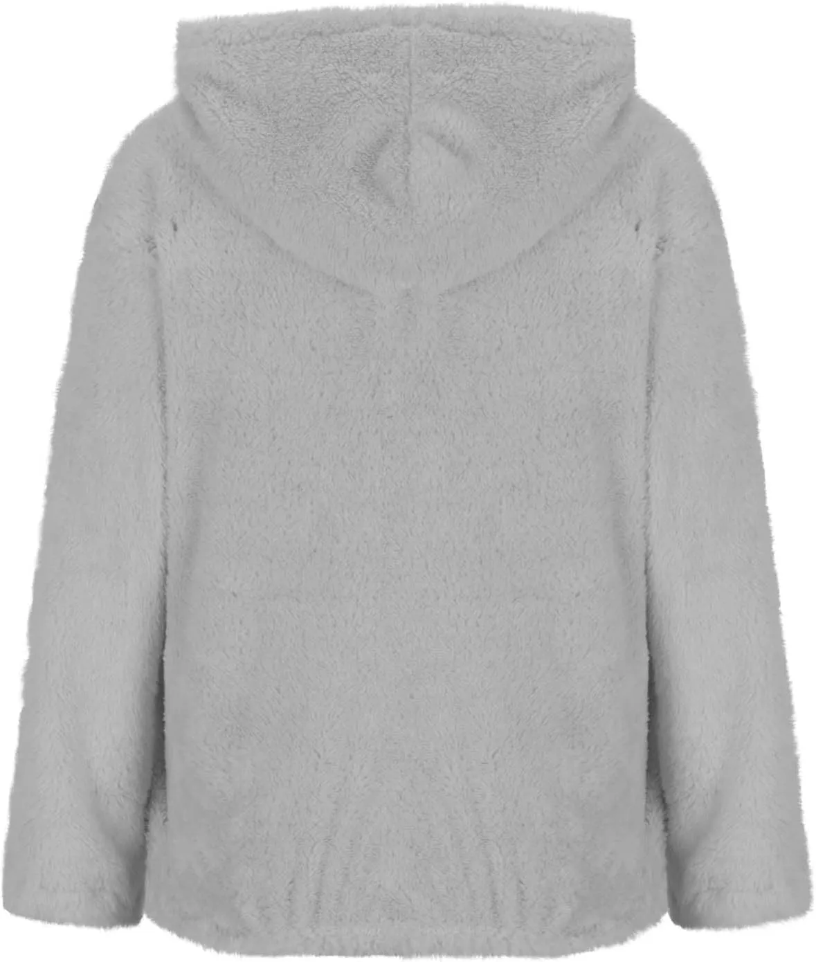 Oversized Fleece Hoodies For Women Comfy Long Sleeve Drawstring Hooded Fuzzy Sweatshirt Winter Solid Color Pullover