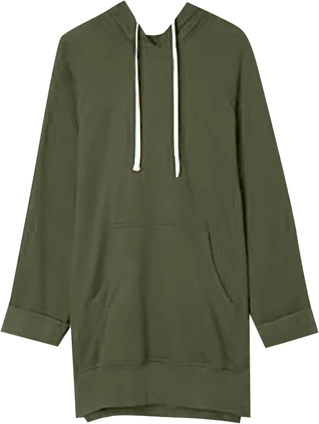 Oversized Hoodie Dress for Women, Pullover Long Sleeve Split Hem Valentines Day Sweatshirts with Pockets