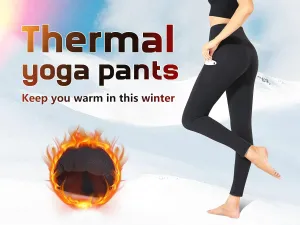 PHISOCKAT 2 Pack High Waist Yoga Pants with Pockets, Tummy Control Leggings, Workout 4 Way Stretch Yoga Leggings