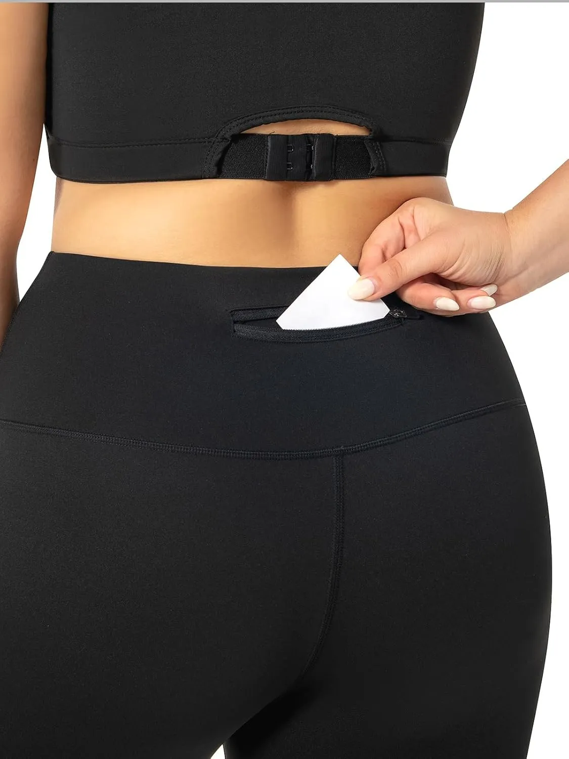 Plus Size Capri Leggings for Women with Pockets, Butt Lifting Yoga Pants Tummy Control, L-5XL Workout Leggings
