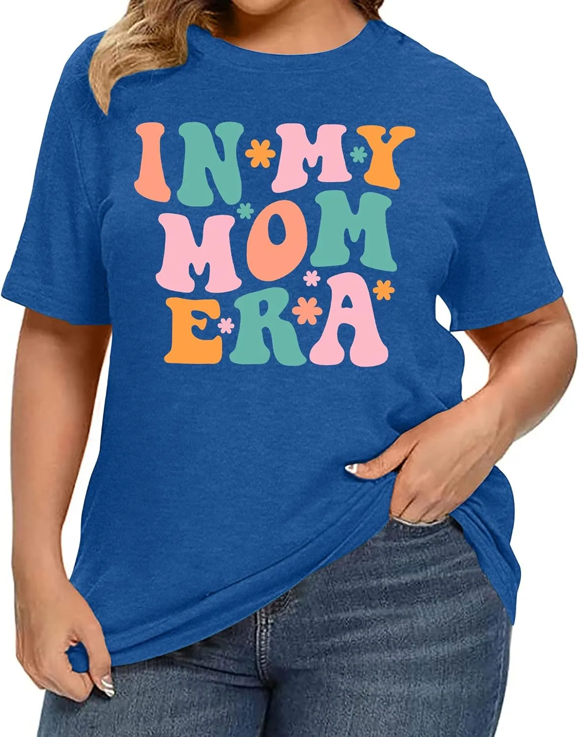 Plus Size Mom Shirt: Women in My Mom Era Tshirt Cute Mom Graphic Tee Mama Life Short Sleeve Shirt