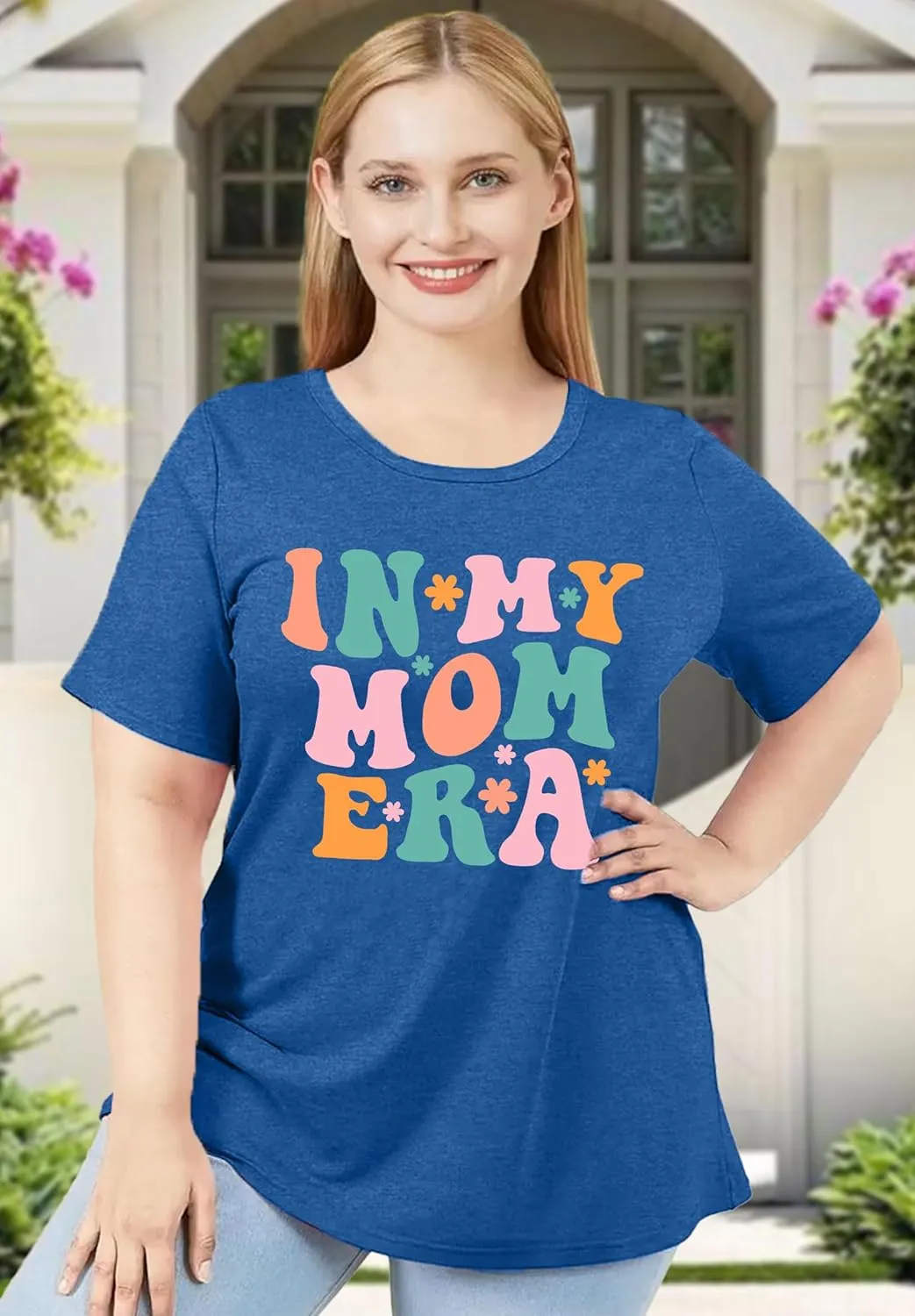 Plus Size Mom Shirt: Women in My Mom Era Tshirt Cute Mom Graphic Tee Mama Life Short Sleeve Shirt