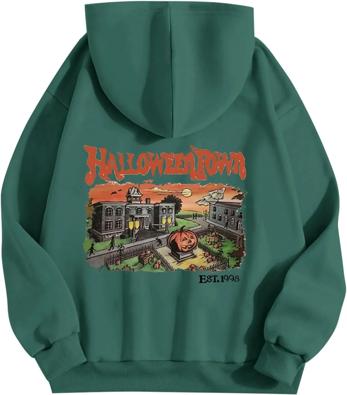 Pumpkin Farm Halloween Town Hoodies for Women Pumpkin Patch Sweatshirt Vintage Graphic Pullover Tops