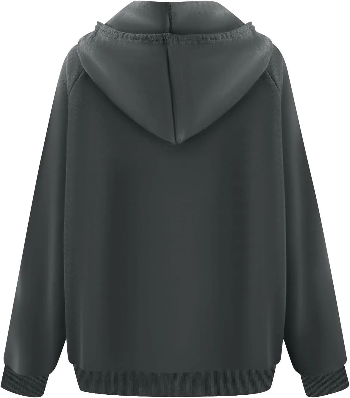 Quarter Zip Pullover Women,2024 Fall Casual Loose Oversized Hoodies Plain Long Sleeve Shirts With Kangaroo Pockets