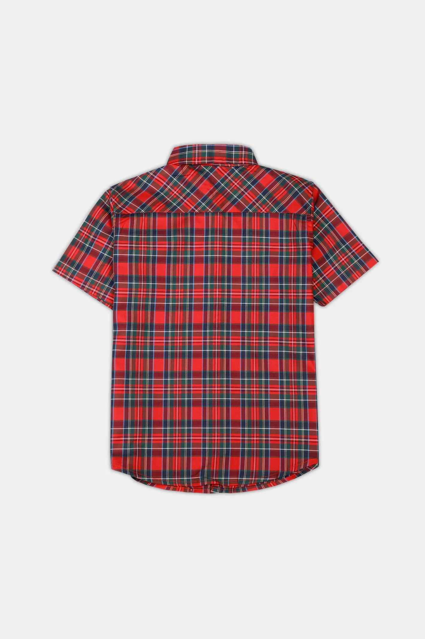 Red Glen Plaid Check Casual Shirt