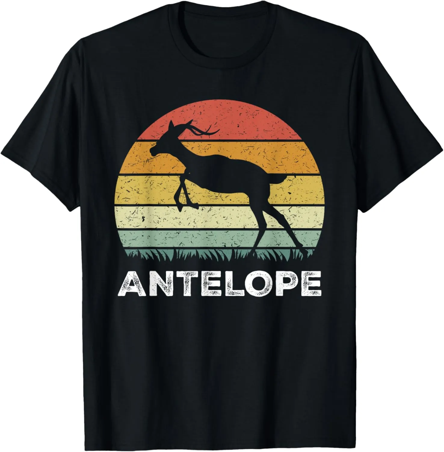 Retro Antelope Shirt Gifts For Antelope Lover Sunset Vintage T-Shirt