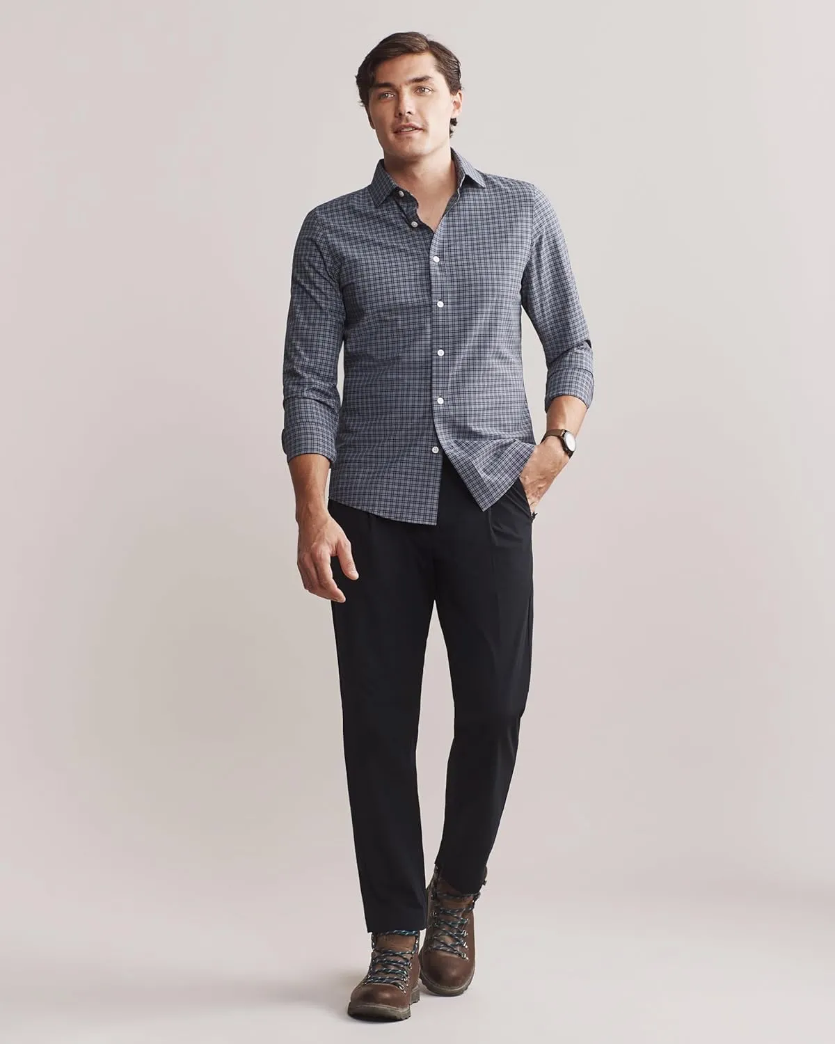 Rhone Men's State of Mind Shirt, Slim Fit Button Down Shirt, Performance Fabric, Anti Odor