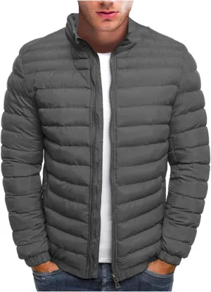RTRDE Men's Light Puffer Jacket Winter Lightweight Jacket Warm Insulated Windproof Quilted Coat Down, M-2XL