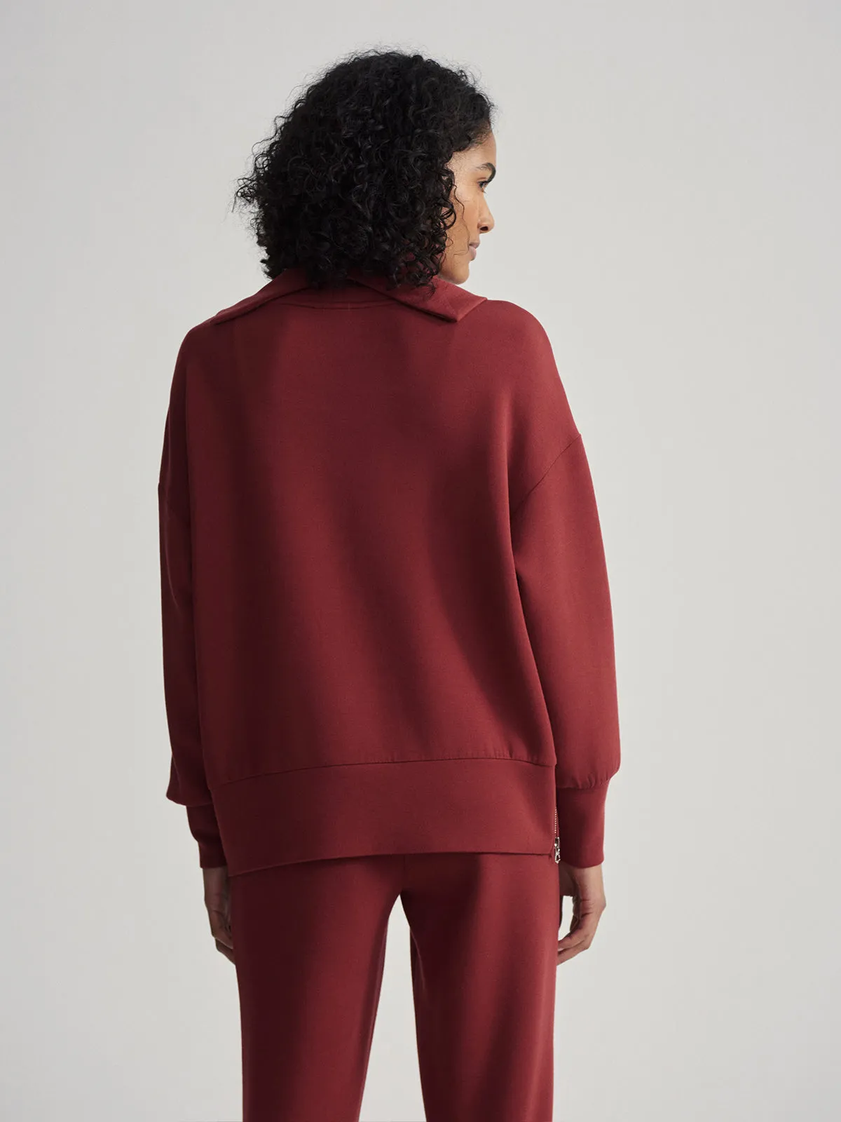 Russett Brown Priya Longline Sweatshirt