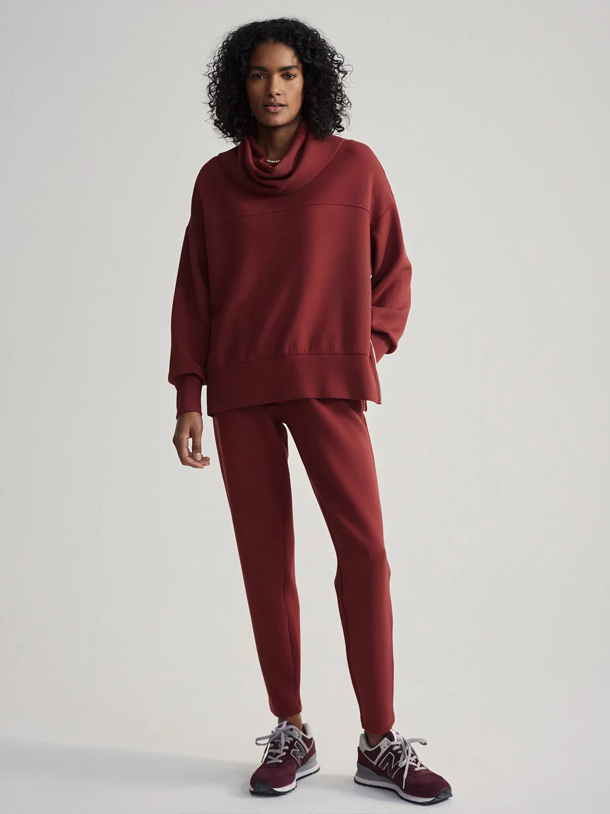 Russett Brown Priya Longline Sweatshirt