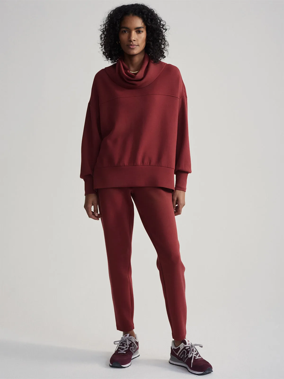 Russett Brown Priya Longline Sweatshirt
