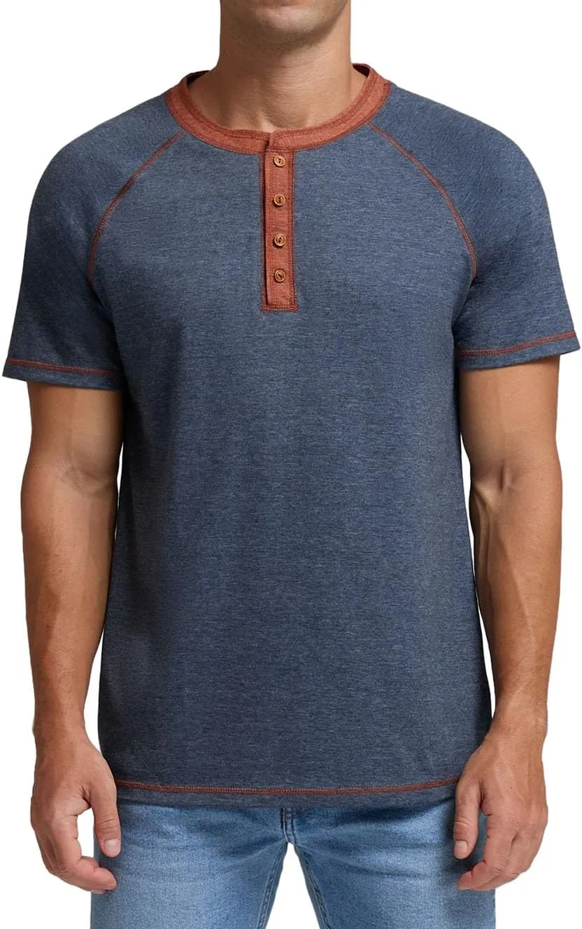 Sailwind Mens Henley Long/Short Sleeve T-Shirt Cotton Casual Shirt