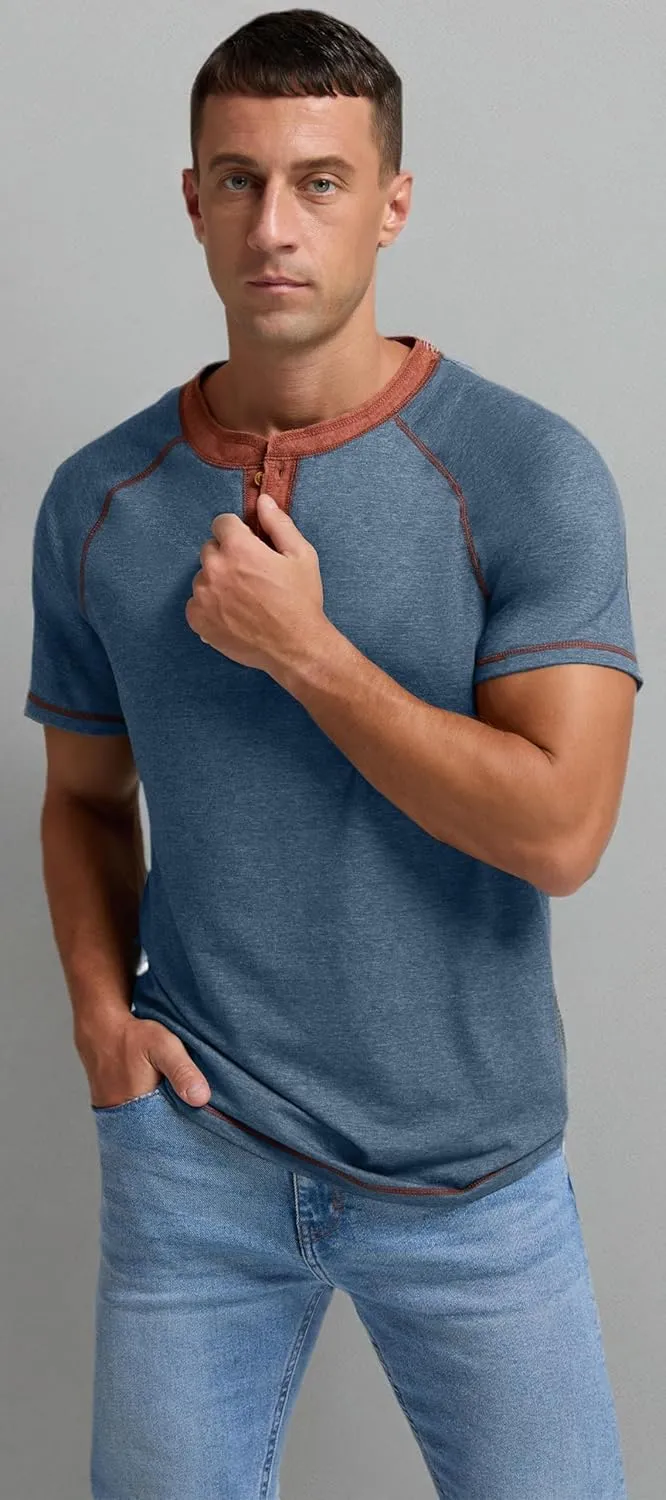 Sailwind Mens Henley Long/Short Sleeve T-Shirt Cotton Casual Shirt