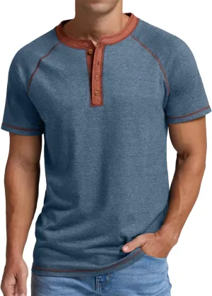 Sailwind Mens Henley Long/Short Sleeve T-Shirt Cotton Casual Shirt