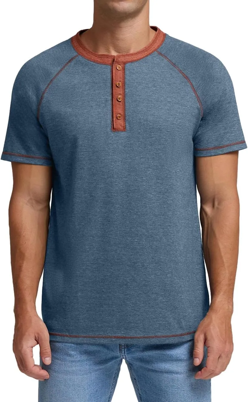 Sailwind Mens Henley Long/Short Sleeve T-Shirt Cotton Casual Shirt
