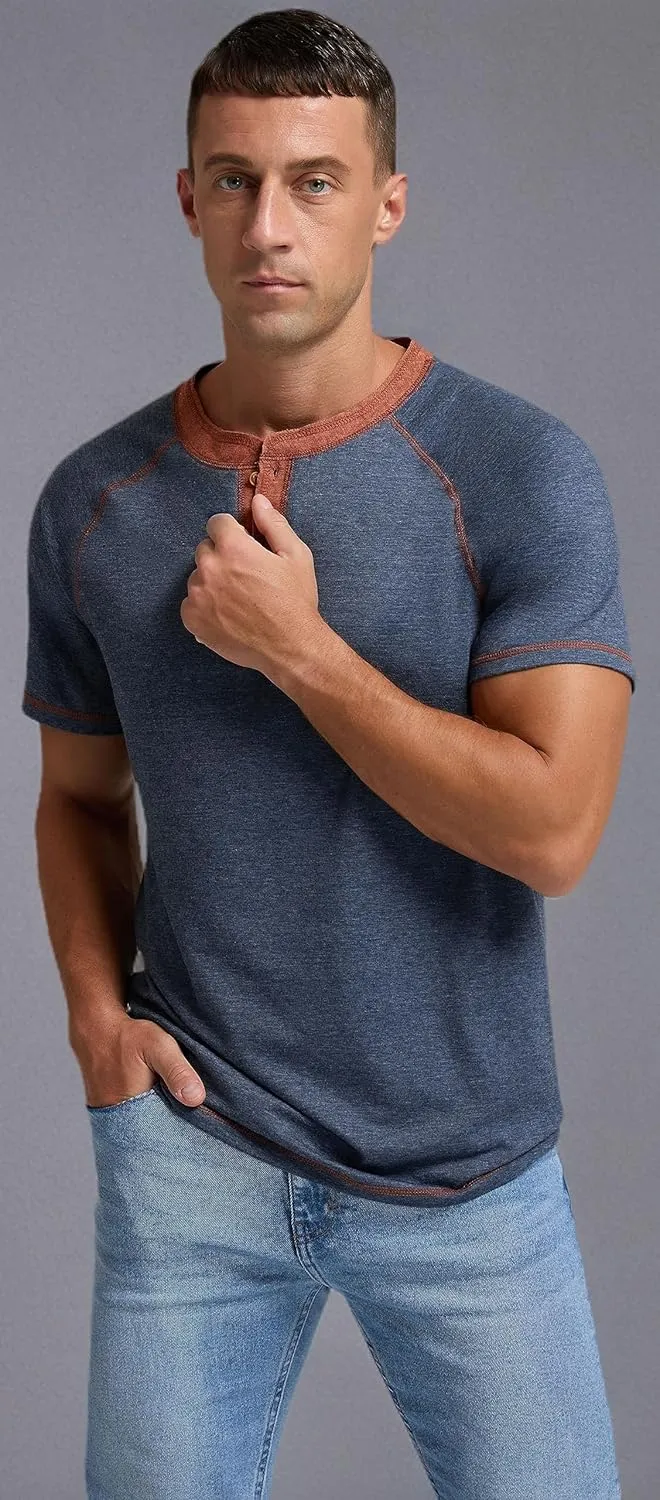 Sailwind Mens Henley Long/Short Sleeve T-Shirt Cotton Casual Shirt