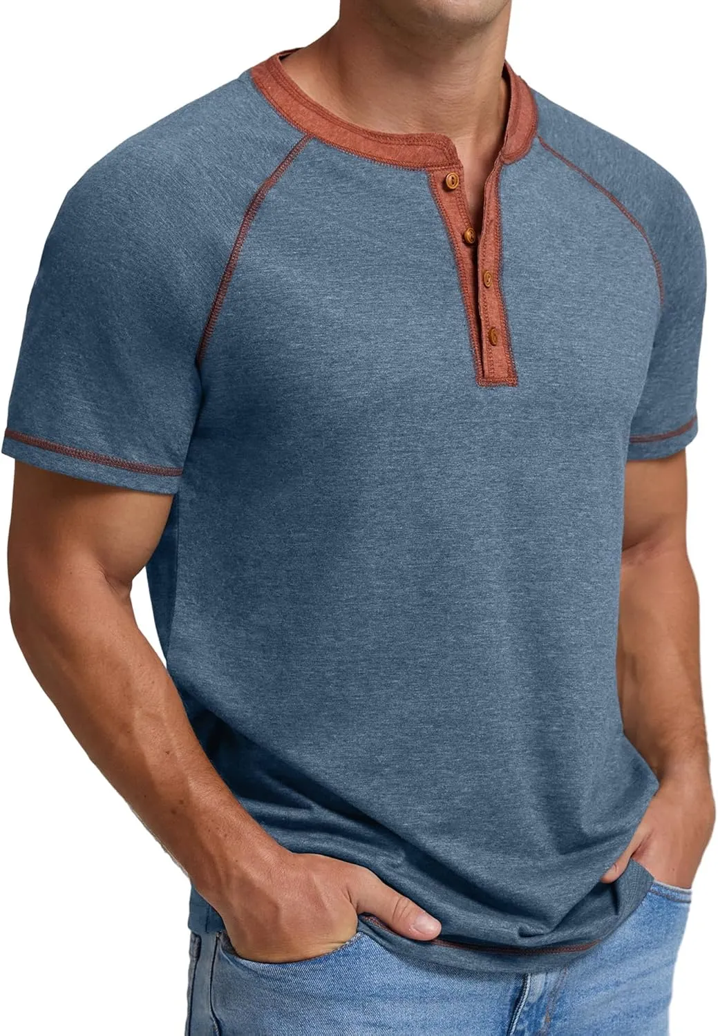 Sailwind Mens Henley Long/Short Sleeve T-Shirt Cotton Casual Shirt
