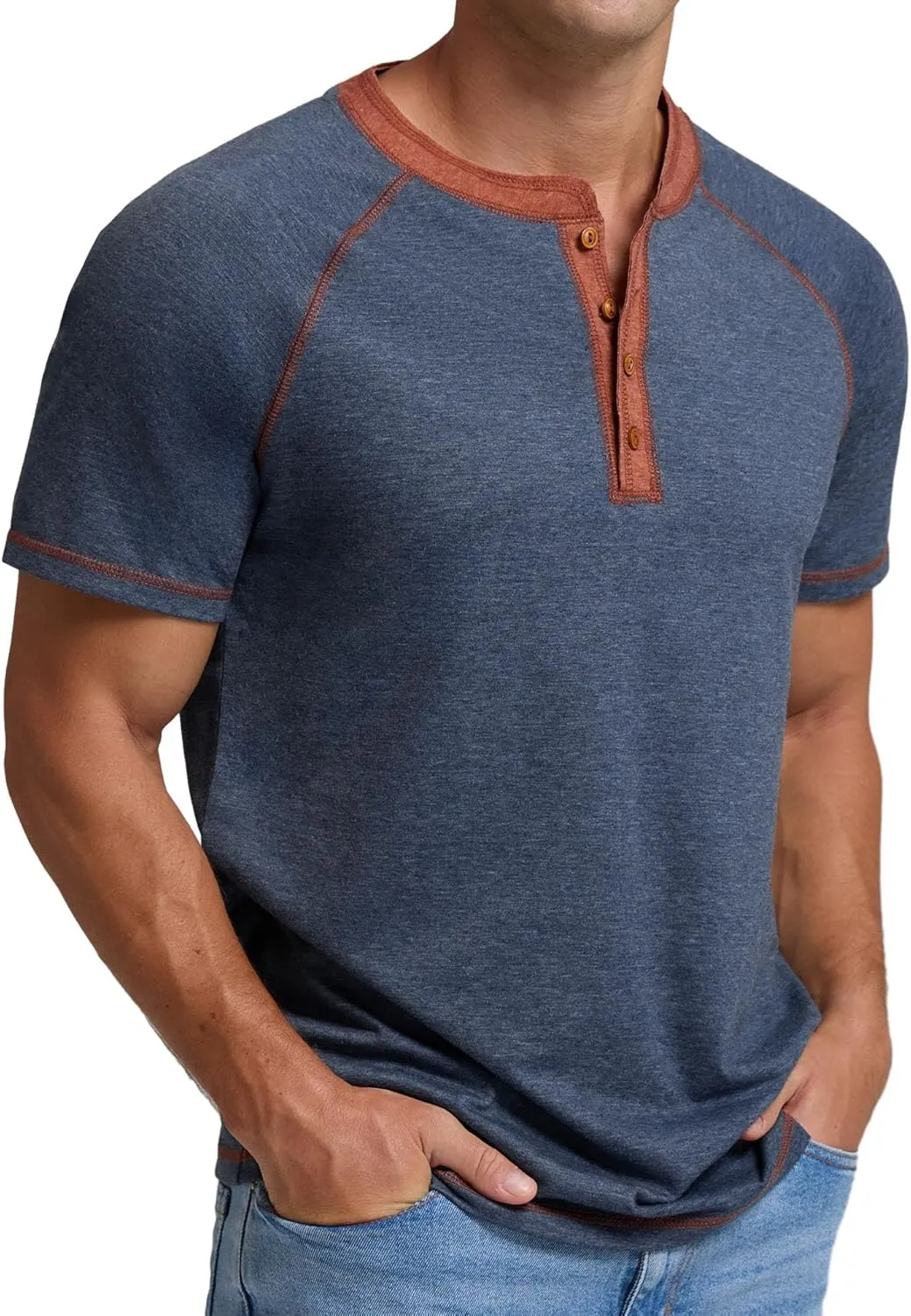 Sailwind Mens Henley Long/Short Sleeve T-Shirt Cotton Casual Shirt