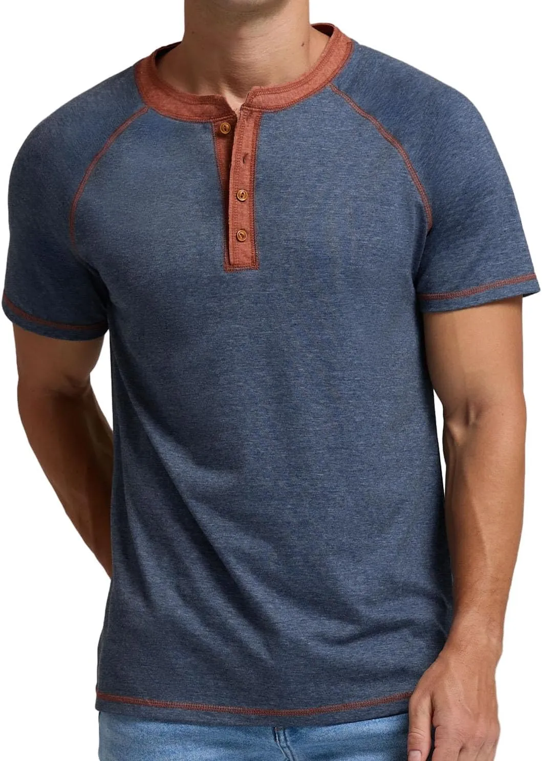 Sailwind Mens Henley Long/Short Sleeve T-Shirt Cotton Casual Shirt