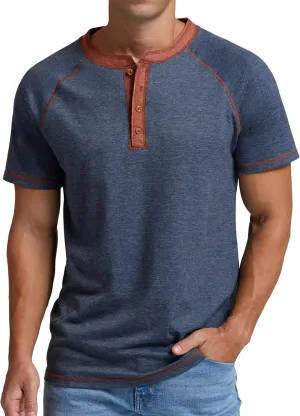 Sailwind Mens Henley Long/Short Sleeve T-Shirt Cotton Casual Shirt