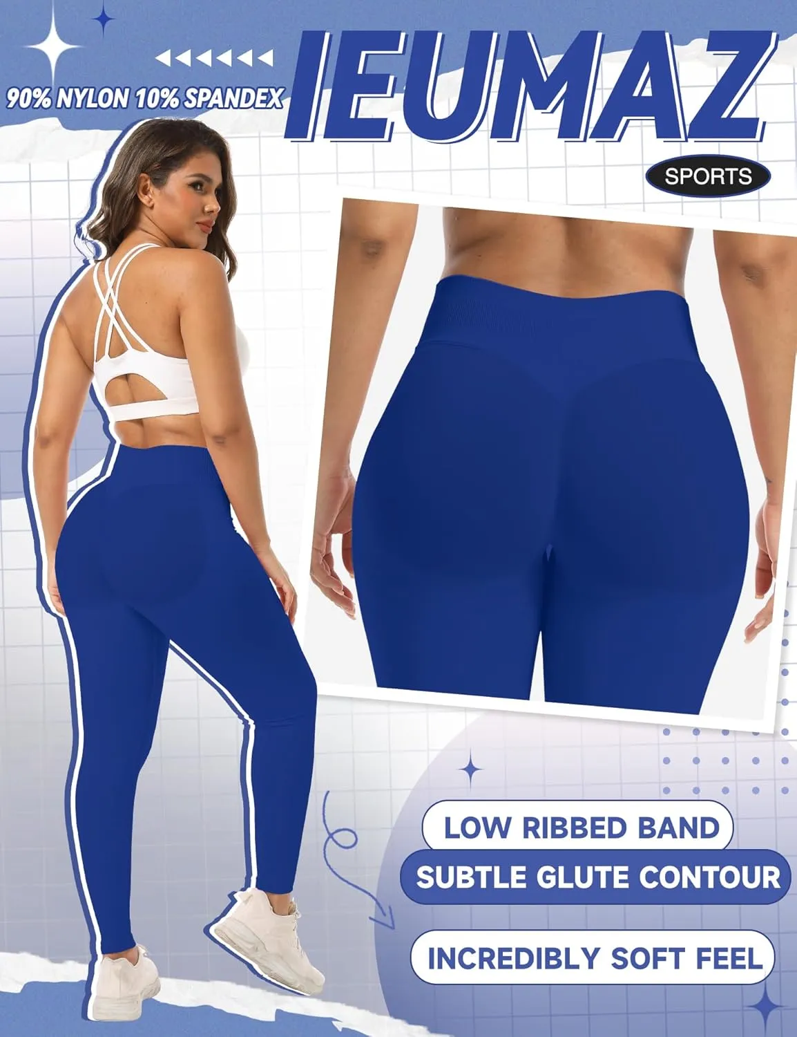 Scrunch Butt Lifting Leggings for Women Impact Gym Seamless Workout Leggings Mid Low Waist Tummy Control Yoga Pants