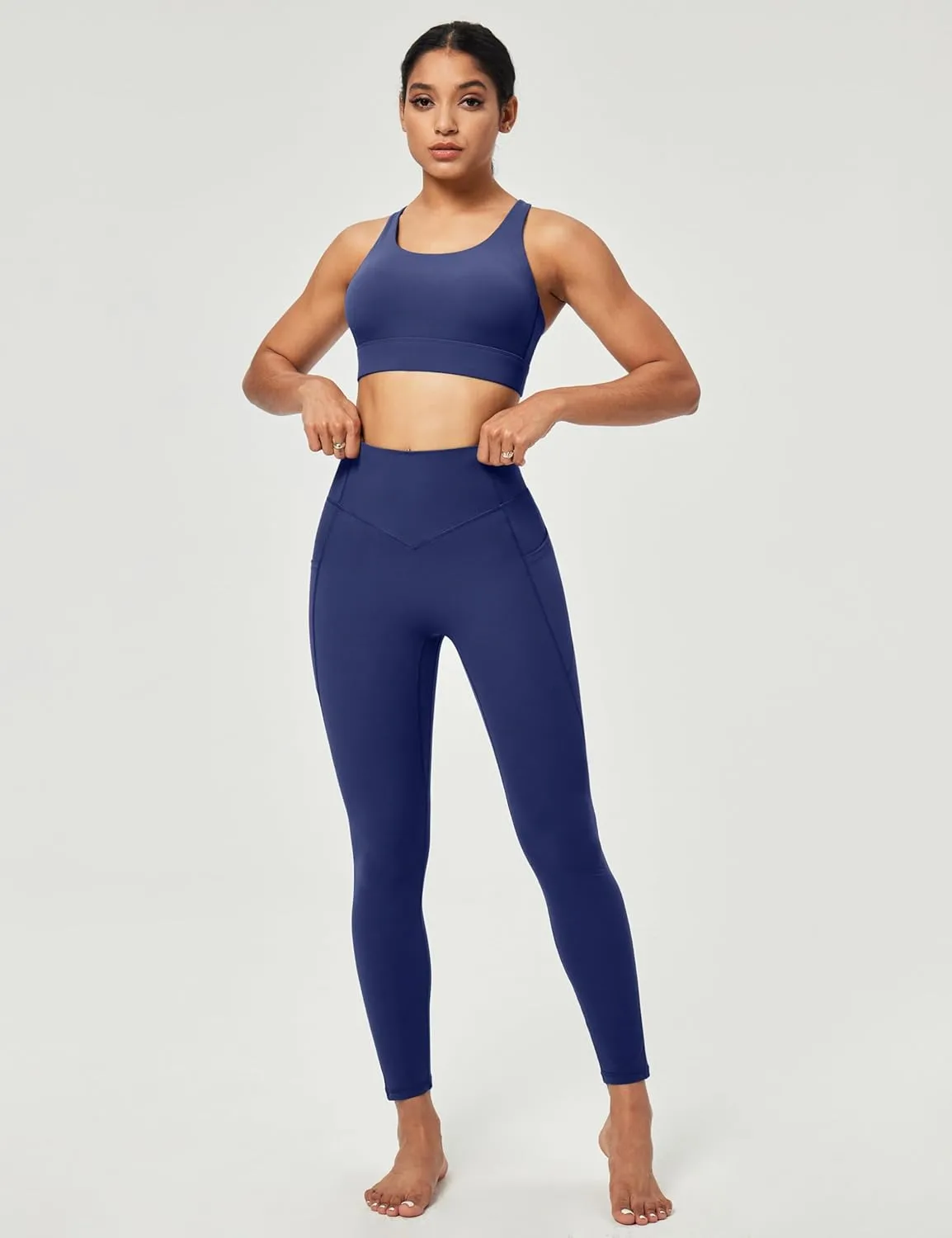 Scrunch Butt Lifting Leggings for Women Tummy Control No Front Seam Compression Workout Leggings with Pockets Yoga Pants