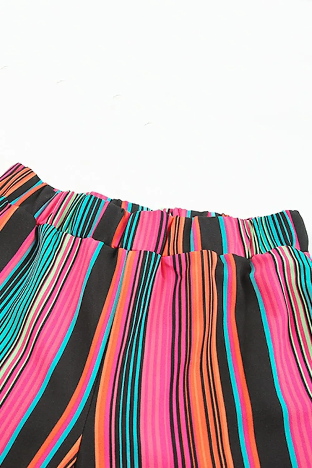 SELINK Pants for women Multicolor High Waist Serape Print Wide Leg Pants Trousers